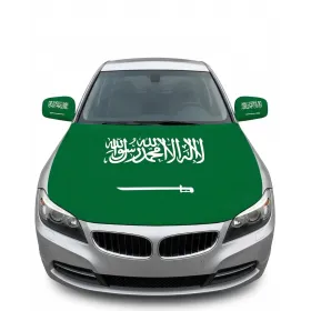 علم المملكة العربية السعودية  لليوم الوطني لـ كبوت السيارات