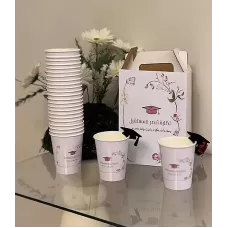 جاك قهوه + ١٢ كوب  ( تصميم حسب رغبتك )