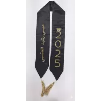 وشاح  اسود طباعة فنيل حراري  حسب الطلب