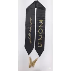 وشاح  اسود طباعة فنيل حراري  حسب الطلب