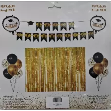 طقم زينة لاحتفالات التخرج happy graduation
