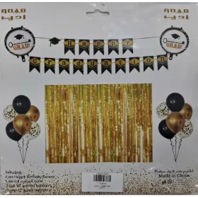 طقم زينة لاحتفالات التخرج happy graduation