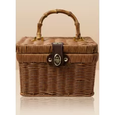 شنطة خوص خيزران للهدايا والرحلات 24*17سم